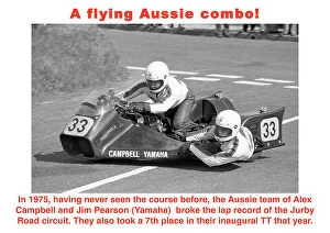 Images Dated 25th March 2023: Alex Campbell Jim Pearson Yamaha 1975 Andreas Road