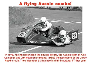 Alex Campbell Prints: Alex Campbell Jim Pearson Yamaha 1975 Andreas Road