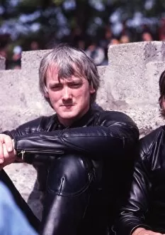 Alex George Gallery: Alex George before the start of the 1981 Classic TT