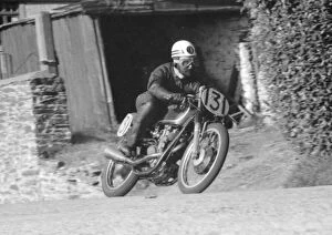 Images Dated 19th July 2021: Alf Clarke (AJS) 1958 Junior Newcomers Manx Grand Prix