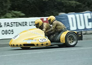 Images Dated 18th September 2020: Alistair Lewis & James Law (Yamaha) 1979 Sidecar TT