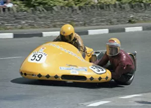 Images Dated 18th August 2021: Alistair Lewis & James Law (Yamaha) 1979 Sidecar TT