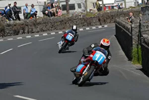 Images Dated 31st May 2010: Allan Brew (Drixton Aermacchi) and Mark Herbertson (AJS) 2010 Pre TT Classic