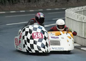 Images Dated 21st June 2020: Allan Schofield & Andrew Thornton (Yamaha) 1996 Sidecar TT