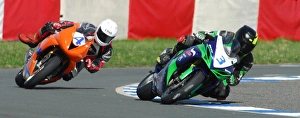 Andrew Dudgeon Collection: Andrew Dudgeon (Suzuki) Ryan Cringle (Triumph) April; Jurby
