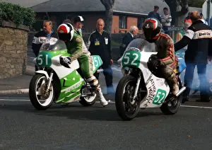 Andrew Griffiths (Armstrong) & Ted Roebuck (Yamaha) 1989 Lightweight Manx Grand Prix