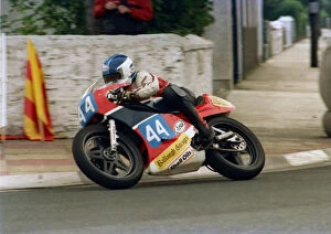 Images Dated 14th January 2019: Andy Brew (Brew Yamaha) 1987 Junior Manx Grand Prix