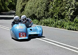 Images Dated 14th June 2023: Andy King Andrew Sigsworth Ireson Honda 2023 Sidecar TT