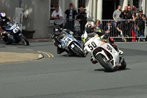 Ben Rea Prints: Andy McPherson (Suzuki) leads Ben Rea (Suzuki) 2015 Formula One Classic TT