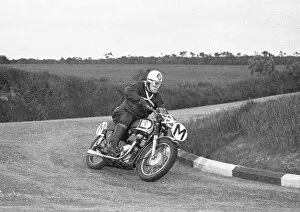 Images Dated 7th May 2020: Angus Herbert (AJS) Travelling Marshal 1955 TT