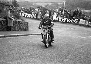 Images Dated 7th May 2020: Angus Herbert (AJS) Travelling Marshal 1956 TT