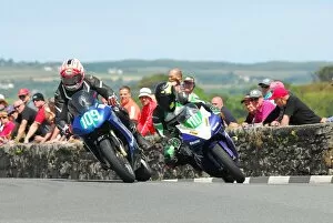 Andrew Dudgeon Collection: Anthony Redmond (Kawasaki) and Andrew Dudgeon (Suzuki) 2015 Southern 100
