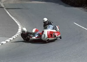 Images Dated 29th August 2020: Arsenius Butscher & Aga Nuemann (BMW) 1967 Sidecar TT
