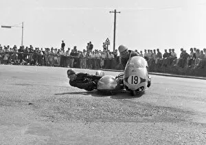 Images Dated 22nd September 2021: Arsenius Butscher and W Bopp (BMW) 1963 Sidecar TT