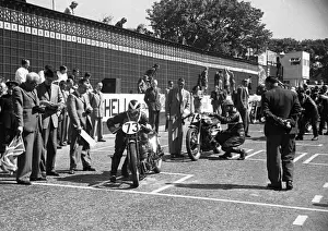 Arthur Wheeler (Velocette) and Albert Moule (Norton) 1950 Junior TT