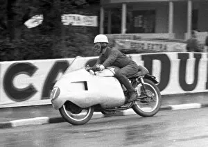 Images Dated 10th October 2020: Barry Hodgkinson (Norton) 1956 Junior TT