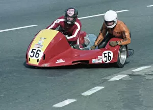 Images Dated 19th August 2020: Barry Sloper & Norman Fear (Kawasaki) 1981 Sidecar TT
