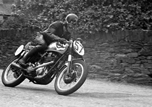 Images Dated 27th September 2020: Barry Stormont (BSA) 1955 Junior TT