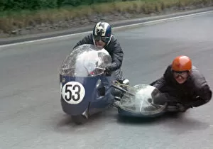Images Dated 24th August 2020: Barry Thompson & Richard Bradley (BMW) 1965 Sidecar TT