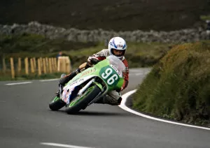 Images Dated 26th January 2019: Barry Woodland (Kawasaki) 1989 Supersport 400 TT