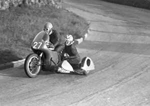 Images Dated 23rd January 2022: Bill Beevers & John Chisnall (Norton) 1958 Sidecar TT
