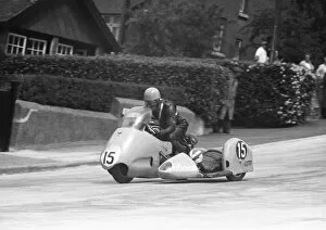 Images Dated 23rd January 2022: Bill Beevers & John Chisnall (Norton) 1960 Sidecar TT