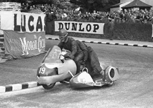 Bill Beevers & T Leek (Norton Watsonian) 1957 Sidecar TT