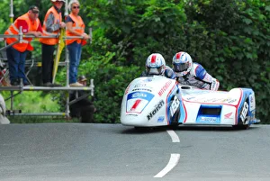 Images Dated 8th June 2018: Ben Birchall & Tom Birchall (Honda) 2018 Sidecar TT