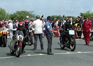 Bernard Guerin (Velocette, 52) and Ron Pladdys (Honda) 1993 Classic Lap