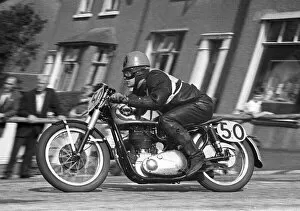 Images Dated 13th May 2021: Billy Harding (BSA) 1953 Junior Manx Grand Prix
