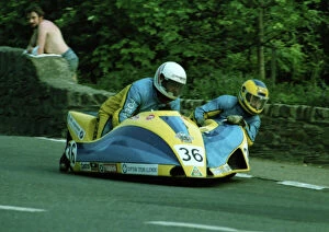 Images Dated 3rd March 2018: Bjorn Andersson & Lasse Nordstrom (Windle Yamaha) 1982 Sidecar TT