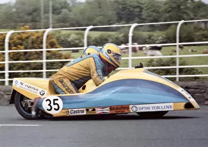 Images Dated 21st August 2020: Bjorn Andersson & Lasse Nordstrom (Windle Yamaha) 1983 Sidecar TT