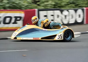 Images Dated 16th December 2021: Bjorn Andersson & Lasse Nordstrom (Windle Yamaha) 1983 Sidecar TT