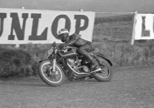 Images Dated 3rd February 2022: Bob Brown (Matchless) 1955 Senior TT