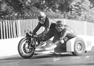 Images Dated 27th February 2022: Bob Cass & W Taylor (H W Triumph) 1968 750 Sidecar TT