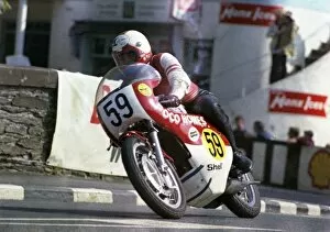 Images Dated 10th October 2017: Bob Clough (Yamaha) 1973 Senior Manx Grand Prix