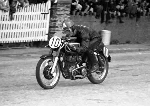 Images Dated 25th September 2020: Bob Ferguson (AJS) 1955 Senior TT