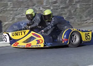 1973 750 Sidecar Tt Prints: Bob Smith R Caley Unity Triumph 1973 750 Sidecar TT