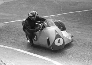 Images Dated 15th October 2018: Bill Boddice & Bill Canning (Norton) 1957 Sidecar TT