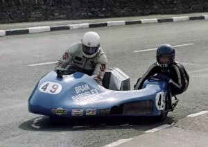 Images Dated 4th January 2019: Bran Bardsley & Peter Cropper (Bardsley Yamaha) 1980 Sidecar TT