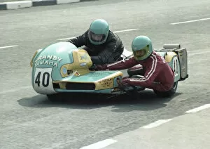 Images Dated 18th September 2020: Bran Bardsley & Peter Cropper (Bardsley Yamaha) 1980 Sidecar TT