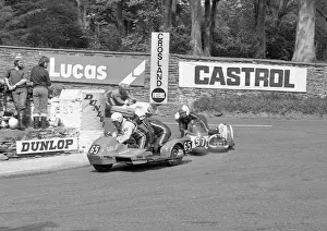 Peter Cropper Prints: Bran Bardsley & Peter Cropper (Suzuki): 1976 1000cc Sidecar TT