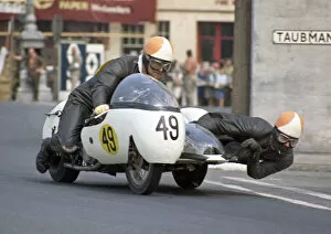 Images Dated 26th August 2020: Bran Bardsley & Peter Cropper (Triumph) 1970 750 Sidecar TT