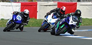Images Dated 16th April 2016: Brendan Fargher (Suzuki) Derran Slous (Suzuki), David Quine (Yamaha), April; Jurby