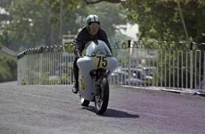 1970 Senior Tt Collection: Brian Adams (Norton) on Ballaugh Bridge 1970 Senior TT