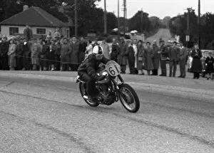Images Dated 18th April 2020: Brian Carr (BSA) 1957 Junior Newcomers Manx Grand Prix