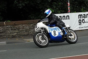 Images Dated 24th August 2013: Brian Eastham (Triumph) 2013 Classic TT Parade Lap