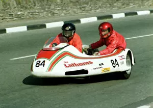 Images Dated 10th March 2018: Brian Latham & Kathy Latham (Yamaha) 1984 Sidecar TT