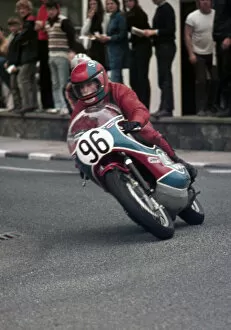 Images Dated 2nd June 2021: Brian McComb (Yamaha) 1973 Lightweight Manx Grand Prix