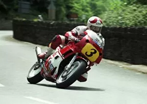 Brian Reid at Braddan Bridge: 1990 Supersport 600 TT
